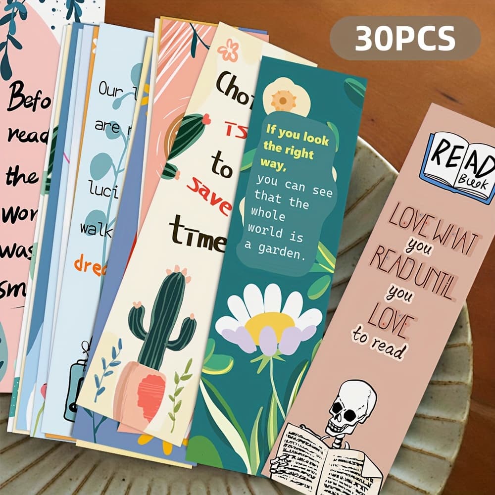 TEMU 30pcs Of Decorative Bookmarks For Books, Perfect As Gifts, Featuring