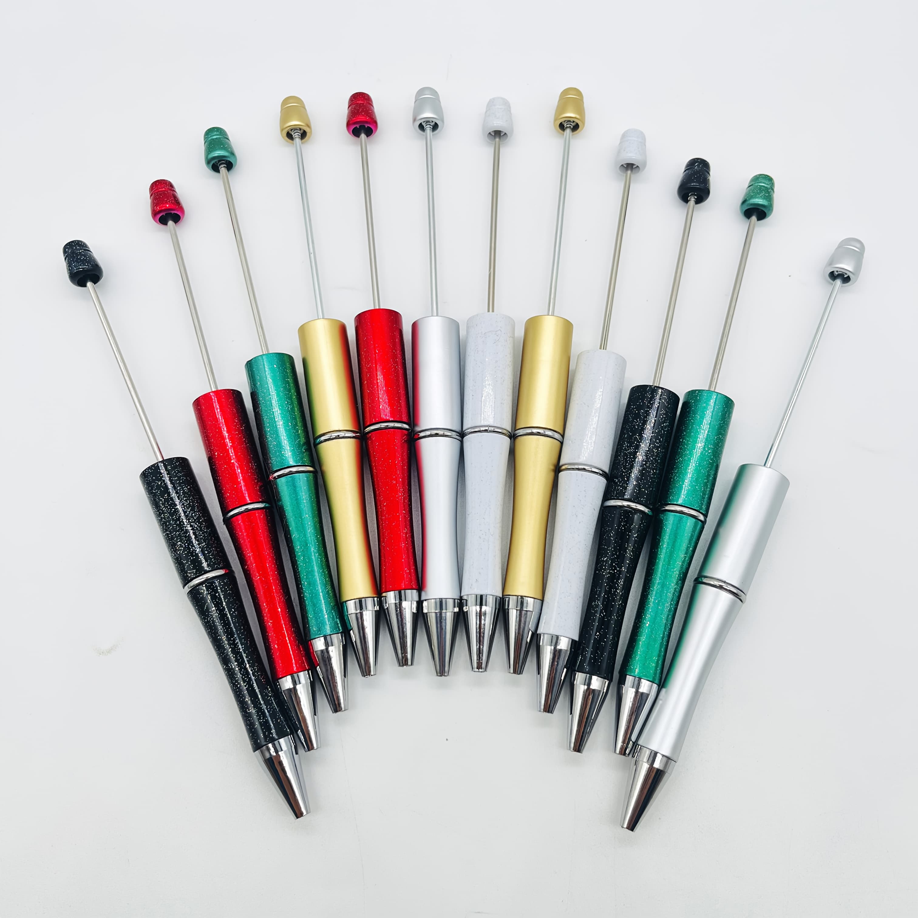 TEMU 12pcs Christmas-themed Colored Bead Pens, Cute Round Pens, Back-to-school Gifts, Office And School Stationery