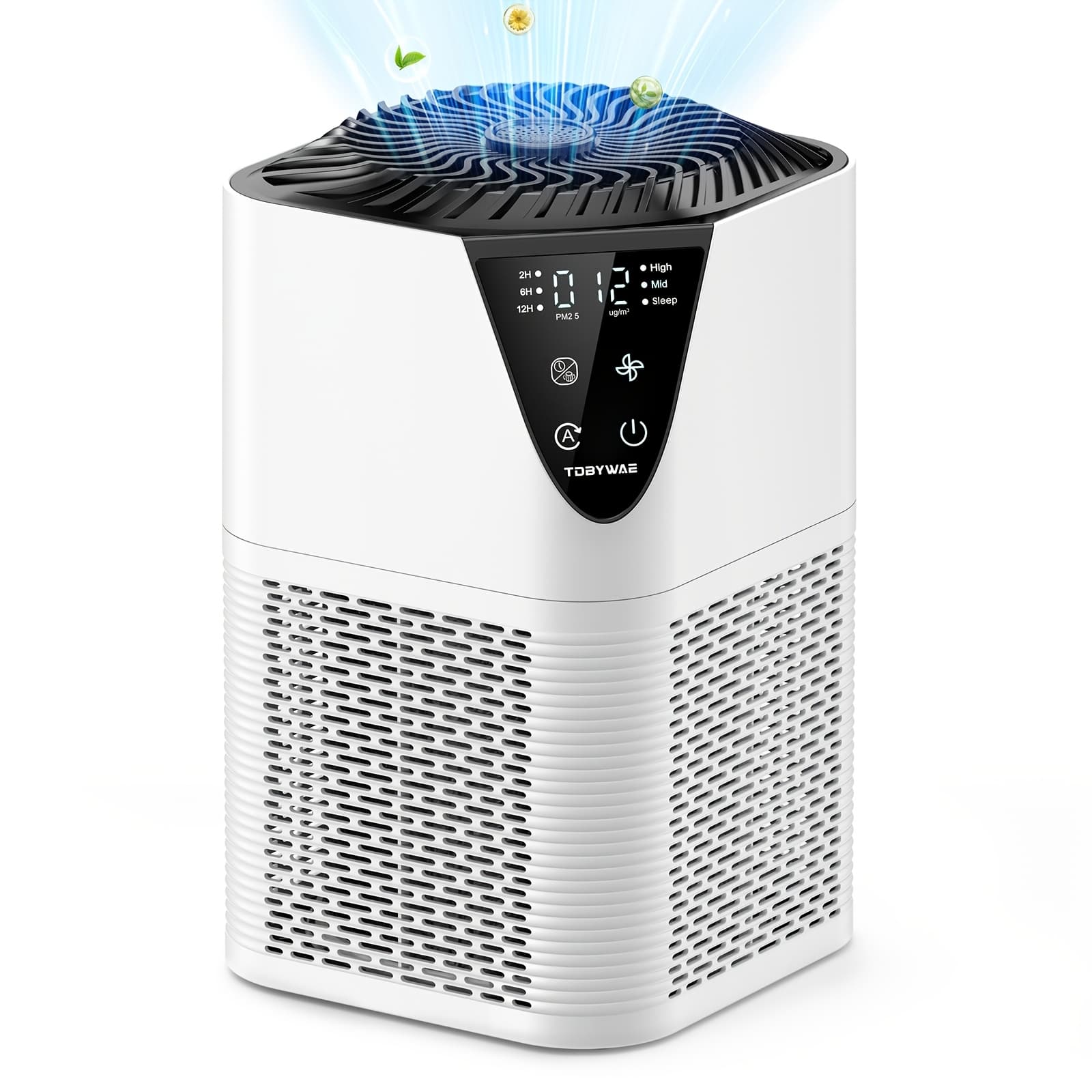 TEMU Large Room For Up To 1250 Sq Ft, 3-stage Filter Cleaner Odor Eliminator, Remove Pets Dust Dander Hair Allergy Mold Pollen Smoke Smell, Quality Sensor, Quiet 25 Db, Hepa For Home, Pet Owners