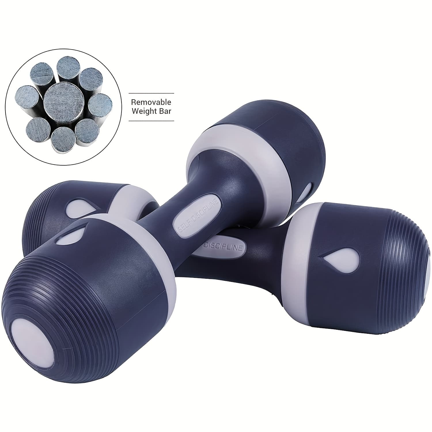 TEMU Adjustable Neoprene Dumbbells – Weights With Non-slip Grip, For Home, Gym, And Office Use – Full-body Workouts And Storage