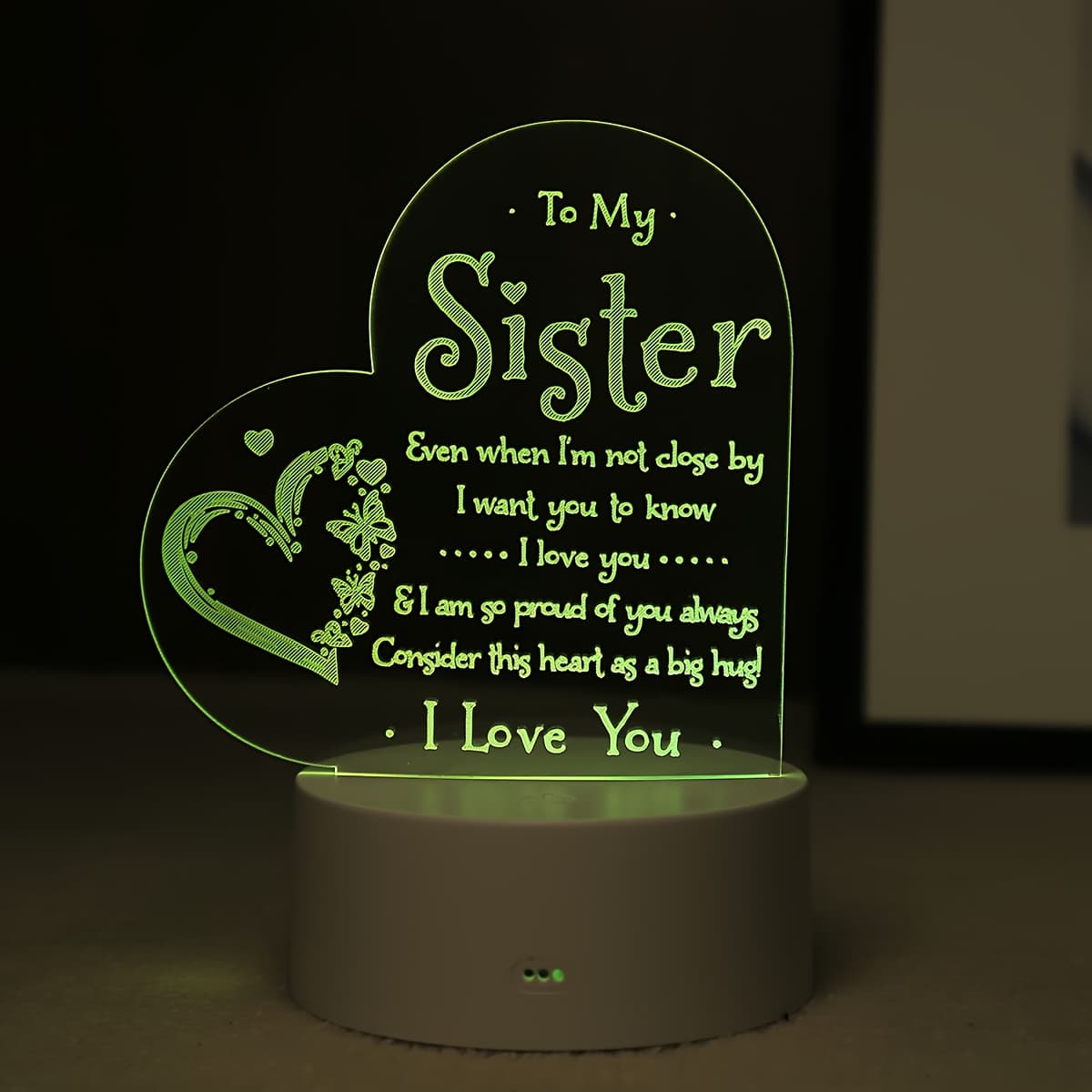 TEMU 16-color Changing Sister Light With & Infrared - Bedside Suitable For Room,, Tabletop Decor, Birthday Gifts For Sisters, Operation, For Bedside