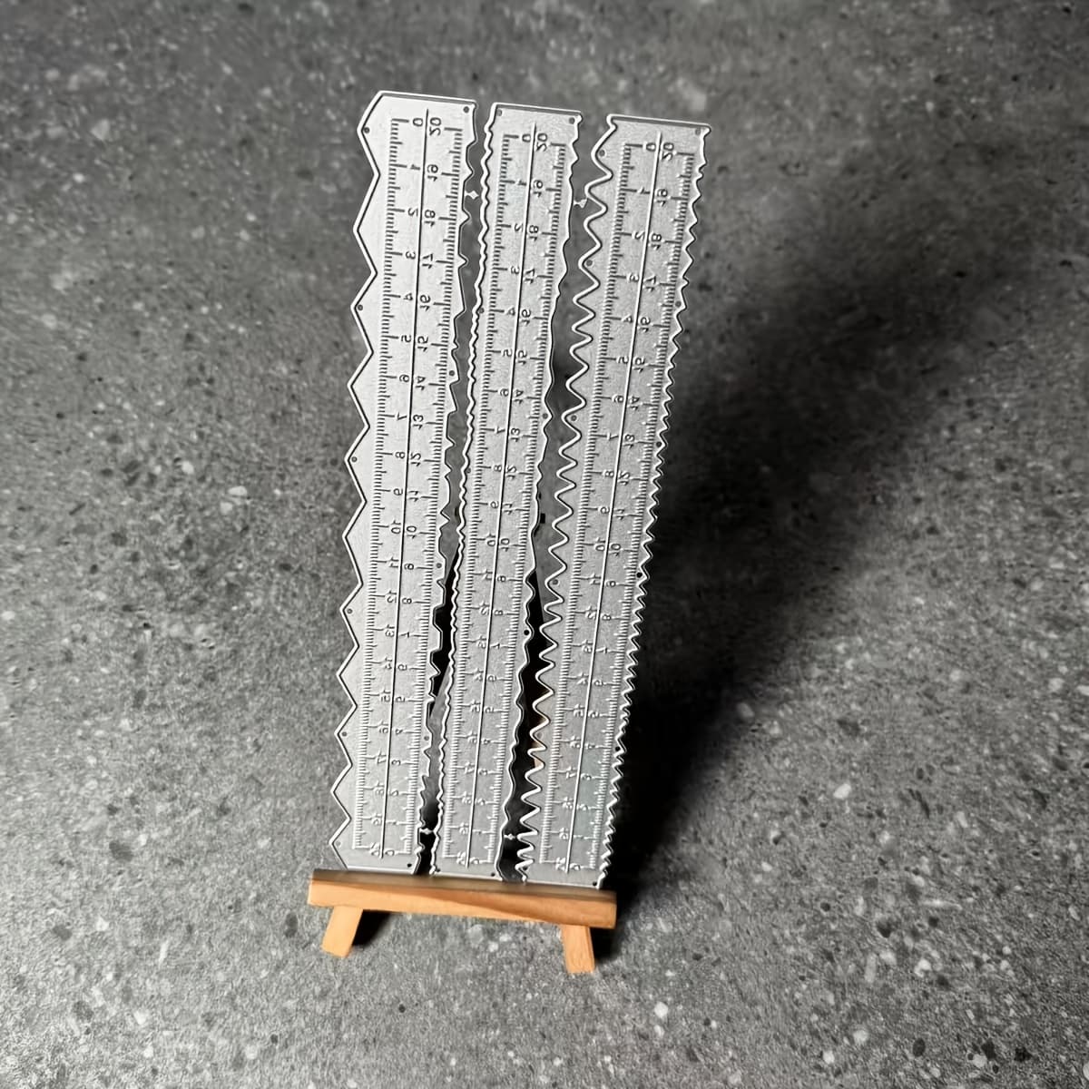 TEMU Aboom 3pcs Irregular Edge Ruler, 8.4 Inch Carbon Ruler For Embossing, Die Cuts, Card Making & Diy Tools (3 Styles)