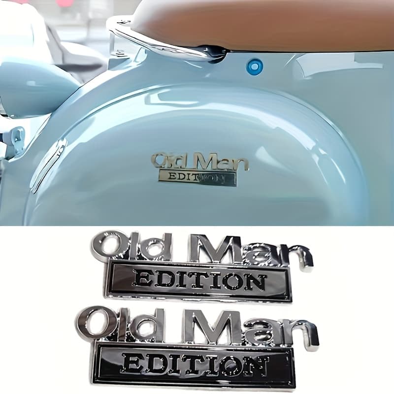 TEMU Set Of 2 Humorous 3d Emblem Stickers For Cars, Designed For Man Edition, Suitable For Vehicles Including Suvs And Motorcycles.
