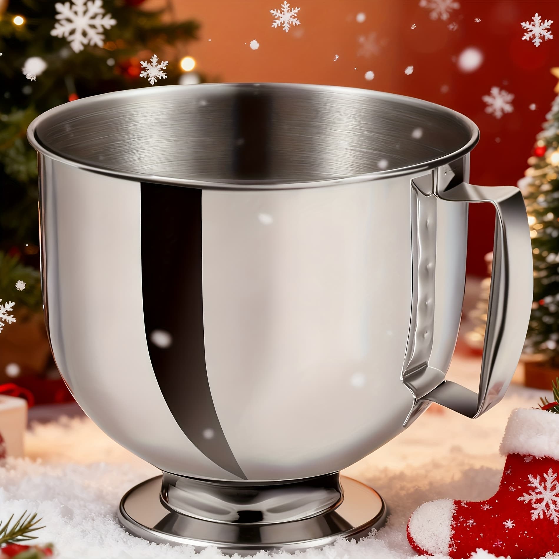 TEMU Stainless Steel Stand Mixer Bowl 5.5qt Compatible With For And Classic Stand Mixers, Replacement Bowl For Kitchenaid Mixers