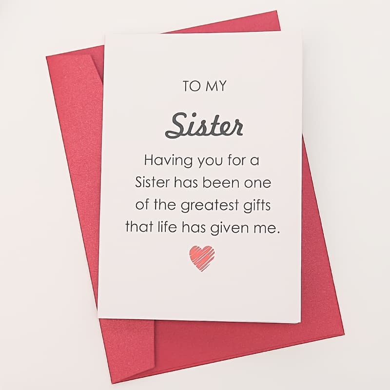 TEMU 1pc Birthday Greeting Card For Sister, Paper Card With Envelope, Unique Day Celebration, Humorous , Keepsake Gift