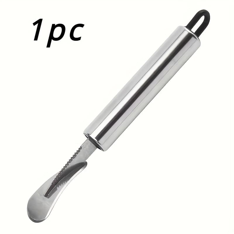 TEMU 1 Heavy Duty Stainless Steel Citrus Peeler With Curved Handle - Orange, Lemon, Grapefruit, Lime Peeler