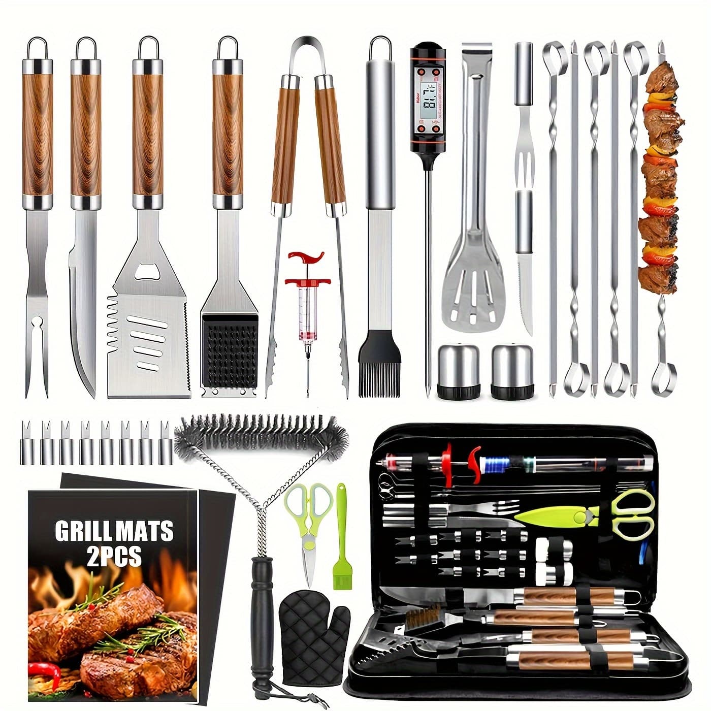 TEMU 1set Griddle Accessories Kit - Spatula Set For Effortless Griddle Cooking, , Heat-resistant, Outdoor And Indoor Cooking Enthusiasts