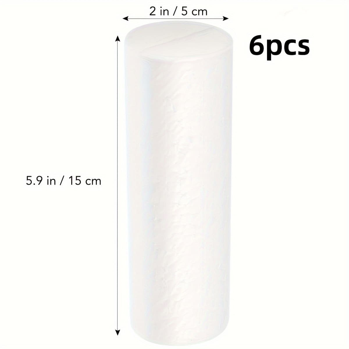 TEMU 6pcs Foam Crafts, Polystyrene Cylinders For Painting, Shaping Crafts, Floral Arrangements, Projects