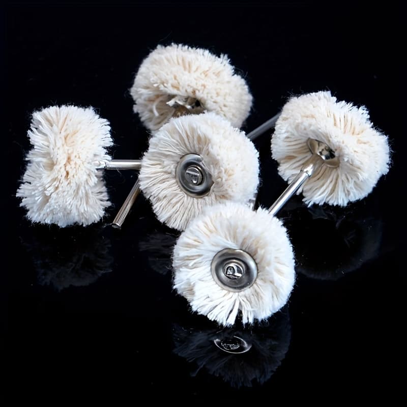 TEMU 5pcs The Polishing Wheel Comes With A Rotating Tool Accessory For A 2mm Handle, A Mini Polishing Brush, And Cleaning, Grinding, And Polishing Brush Heads.