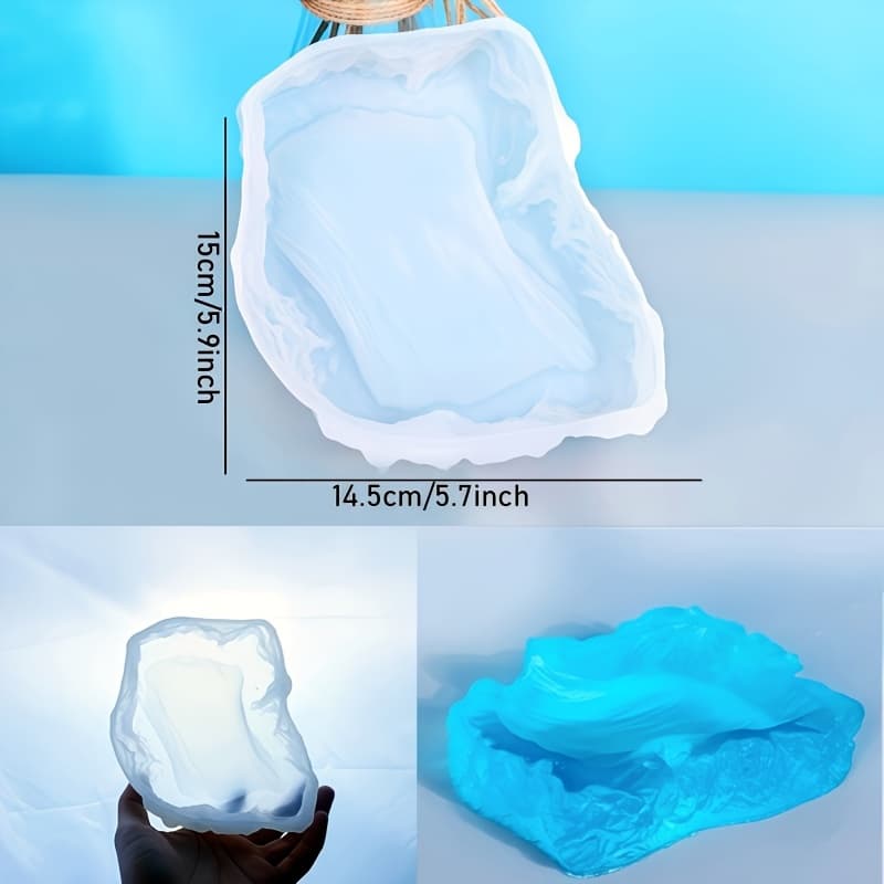 TEMU Ocean Silicone Mold, For Epoxy Resin Art - Ocean Jewelry Dish, Soap Tray, Candle And Ring Holder Craft Mold, Jewelry Casting Additions Silicone Mold