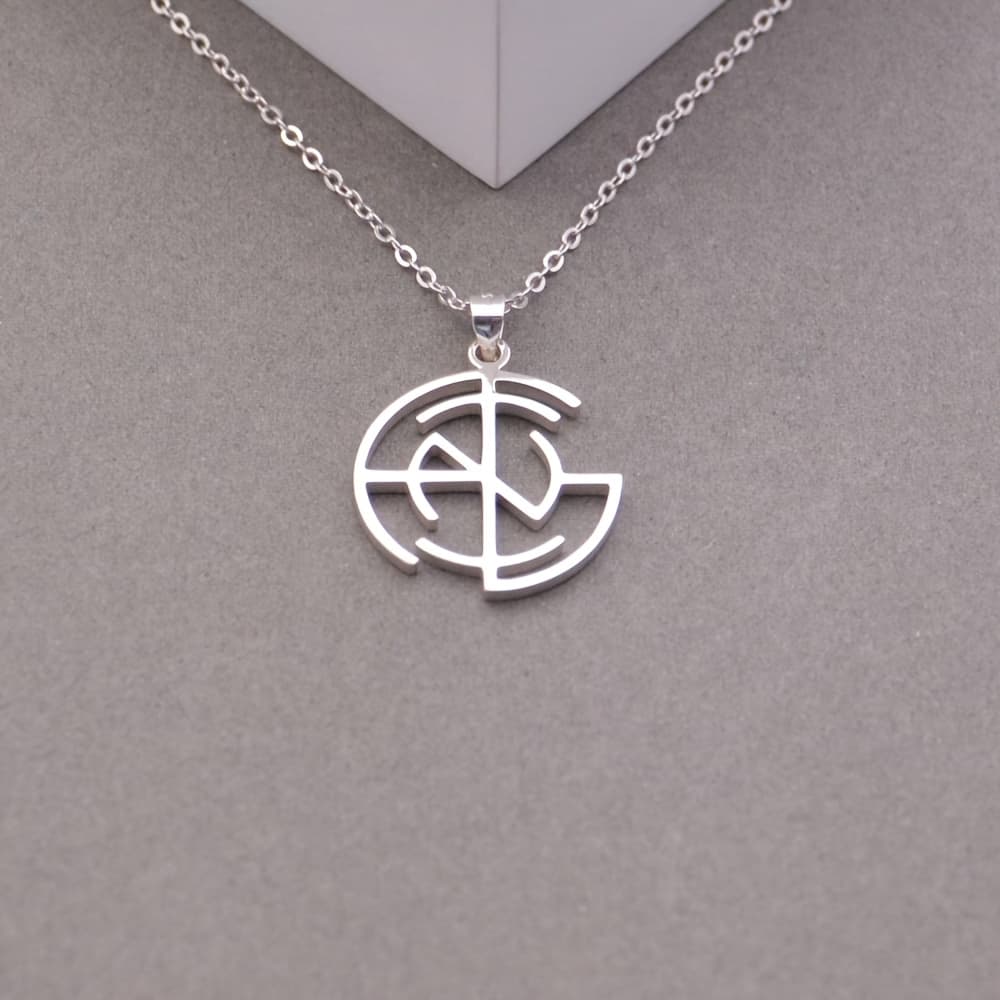 TEMU [customization] Custom Personalized Name Logo Necklace, Circle Name Logo Necklace, Birthday Gift, Gift For Mom, Letter Combination Logo Necklace