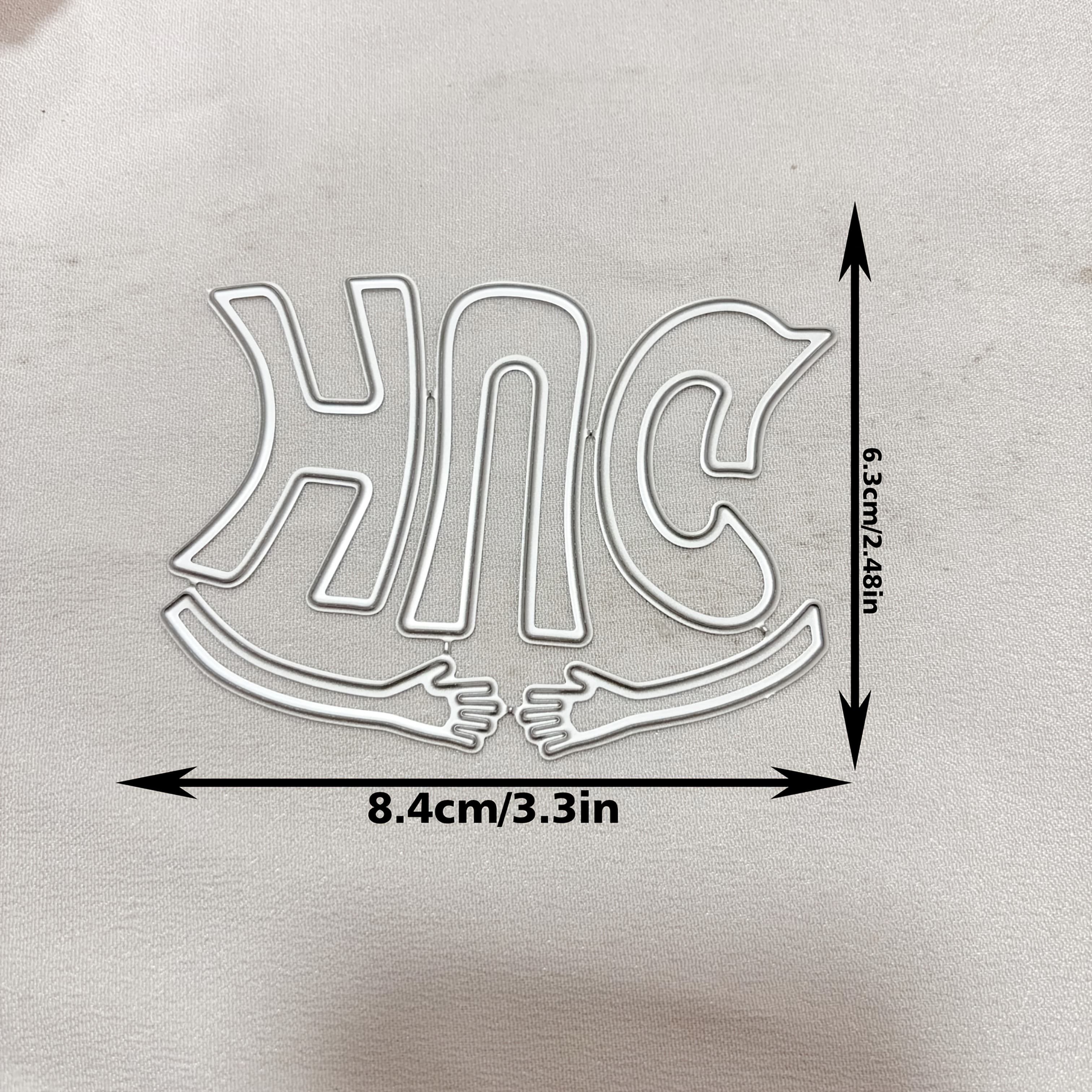 TEMU Alphabet Hug Metal Cutting Die For Birthday Wedding Decoration Paper Craft Die Diy Scrapbooking And Stamping Stencil Supplies