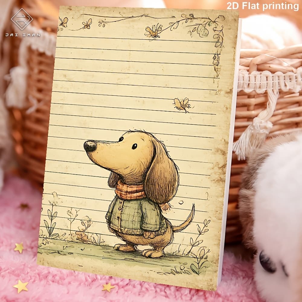 TEMU Jai Iman 96 Pages (non-repeating Patterns) A5 Size 2d Flat Style Pet Ner Notebook For Habit Er, Collages, Junk Journal Supplies, Gift-grade And Commemorative Album, To-do List Notepad, Art