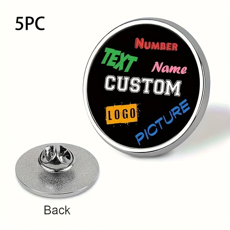 TEMU Personalized Brooches, Tailored Images, Text, Logos, Corporate Logos, Club Emblems, Ideal For Team Presents, , And Party Favors