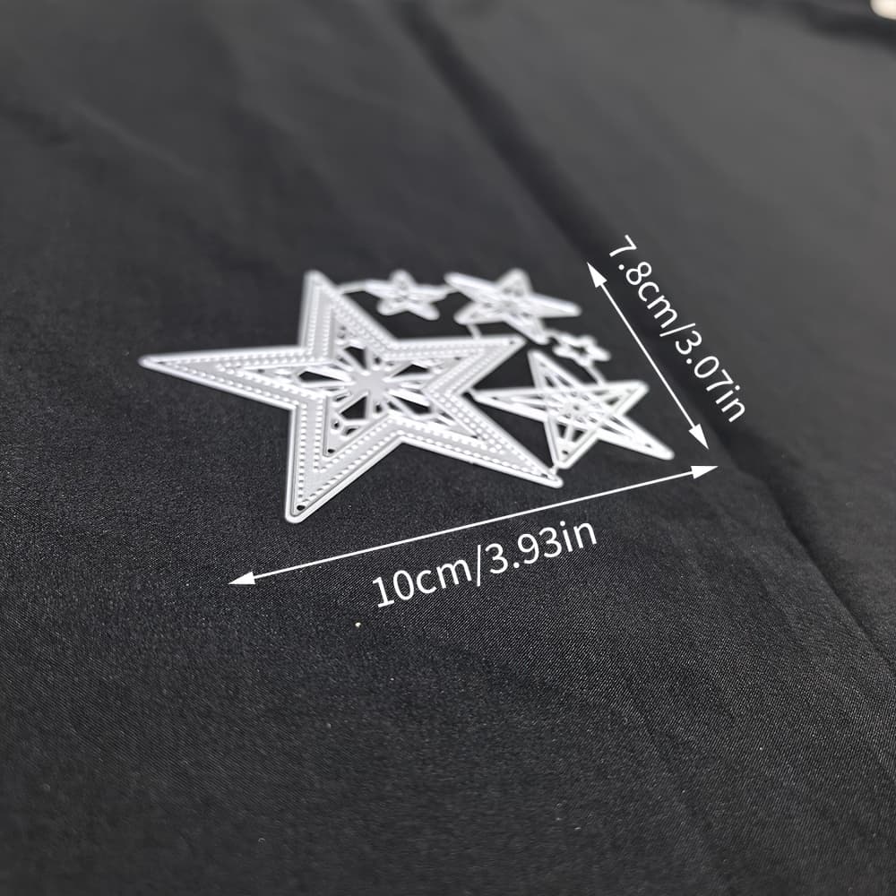 TEMU 1pc Creative Stars Metal Cutting Die - Versatile Diy Craft Tool For Scrapbooks, Photo Albums, Greeting Cards And Home Decor - Great For Holiday Wishes And Crafts.