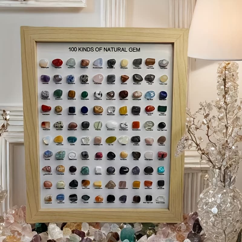 TEMU A Varieties Of Natural Mineral Samples, Geological Stones, Decorative Items For The Home, Picture Frames, And Gifts For The Holidays
