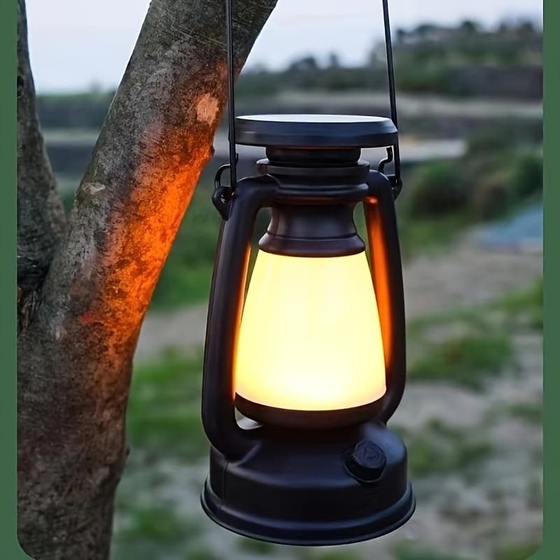TEMU Camping Light Portable Camping Light Charging Ambient Light Lighting Outdoor Tent Light Retro Kerosene Lamp Horse Light Portable