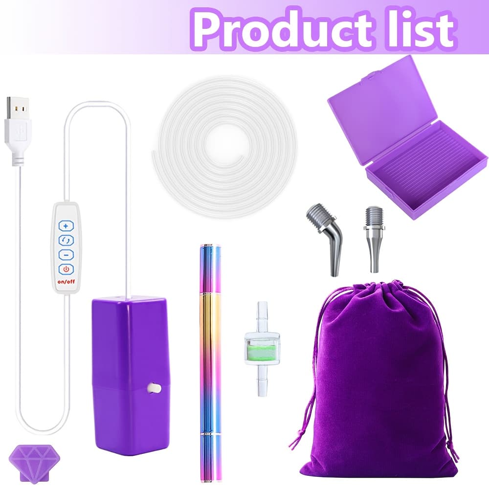 TEMU Diamond Painting Additions Pen, Electric Vacuum Painting, Electric Diamond Painting Pen With Storage Tray, Art Additions Painting Vacuum Pen Kit Tools, Crafting Tool Kit