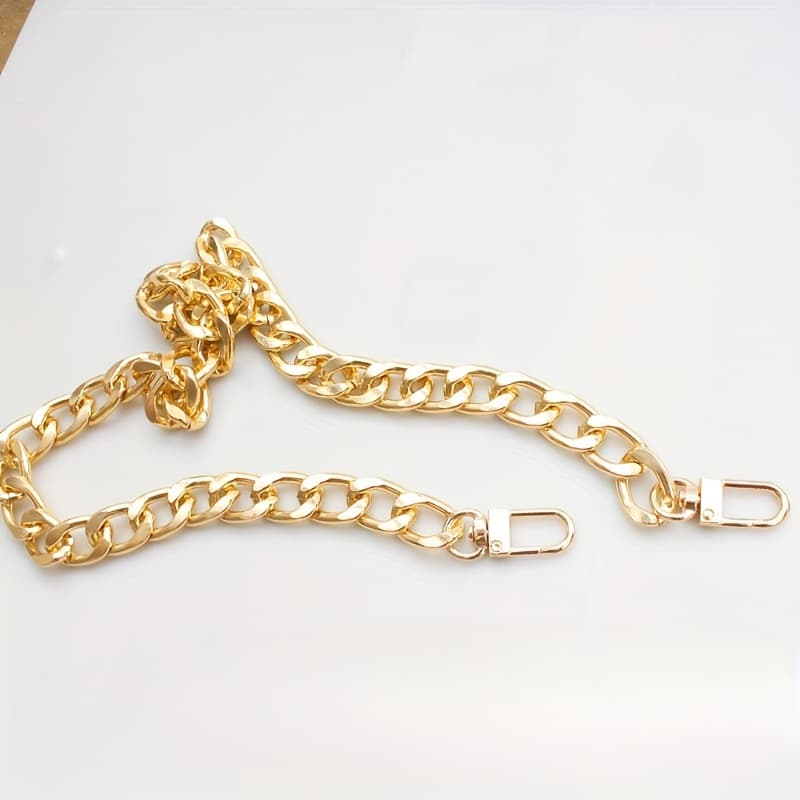TEMU 2pcs/set Adjustable Wide Bag Strap Extender - Durable Metal Chain Suitable For Handbags, Shoulders, And Horizontal Wallets - Wallet Making Product, Wallet Making, Diy Wallet Making