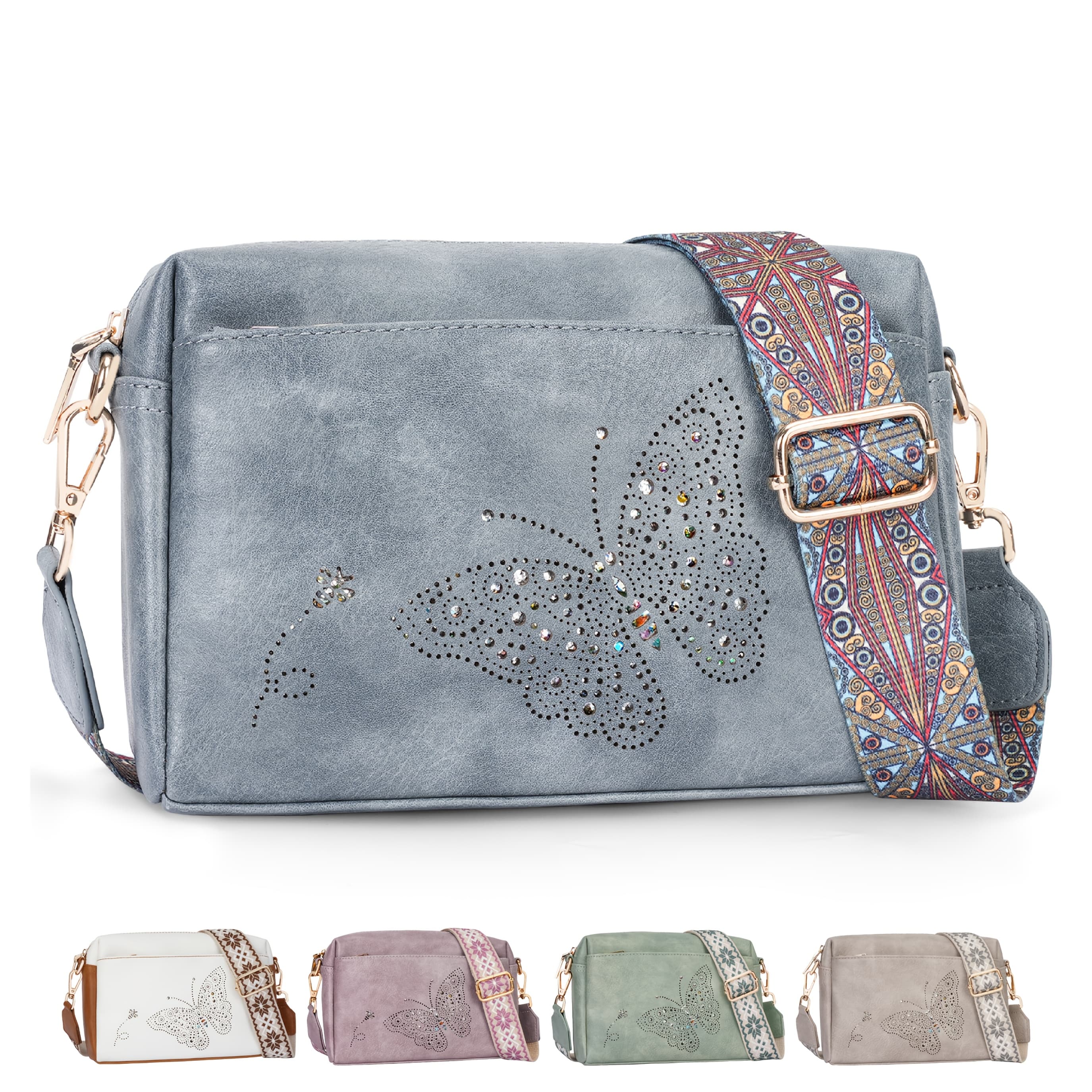 TEMU Women's Small Crossbody Bags - Vegan Faux Leather Shoulder Handbags With Wide Strap, Lightweight And Stylish Purses For Everyday Use Faux Leather Tote For Mom Gift Durable