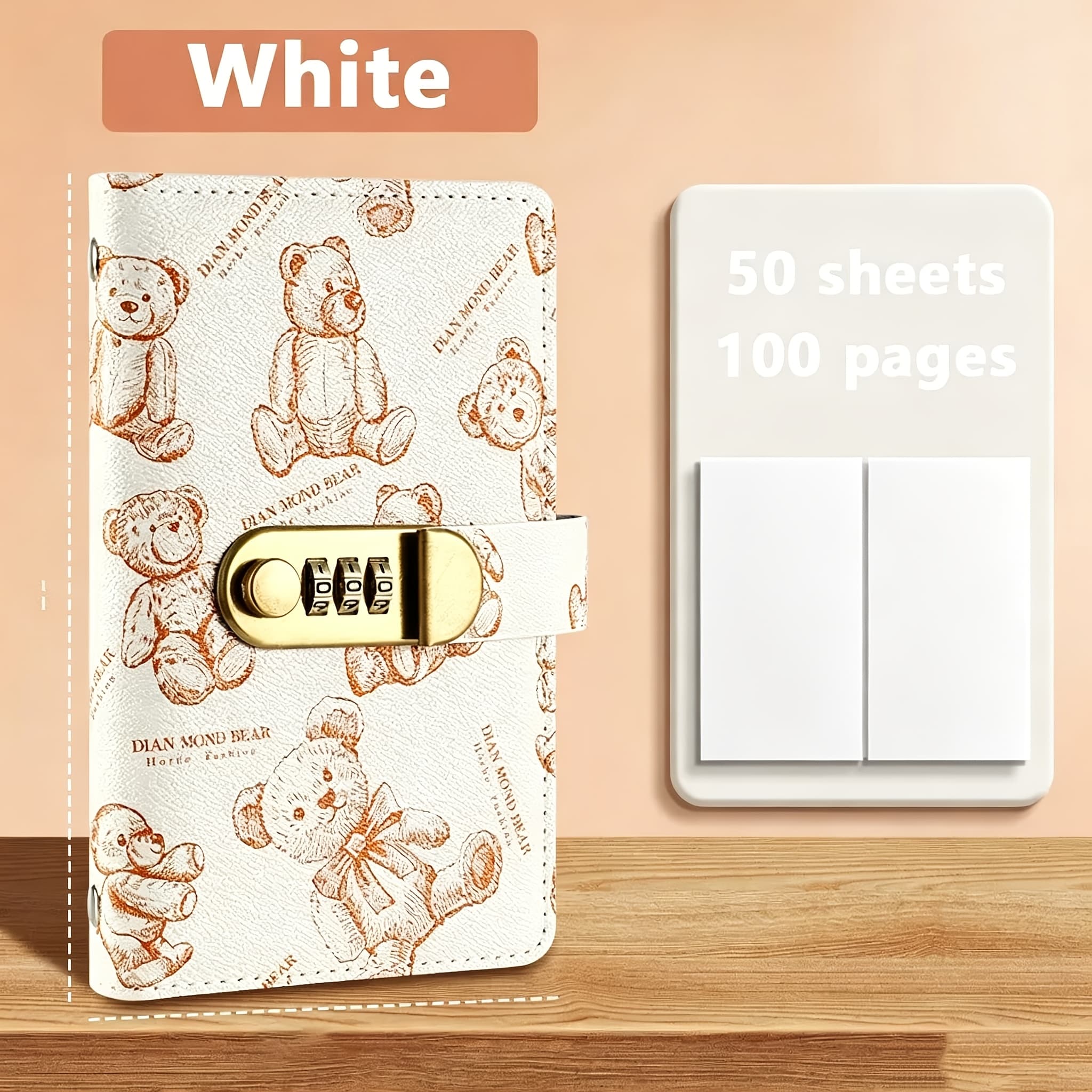 TEMU Vintage 100-day Savings Challenge Book With Password Lock- High Quality And Moisture-proof 3-ring Binder For Photos, Stamps