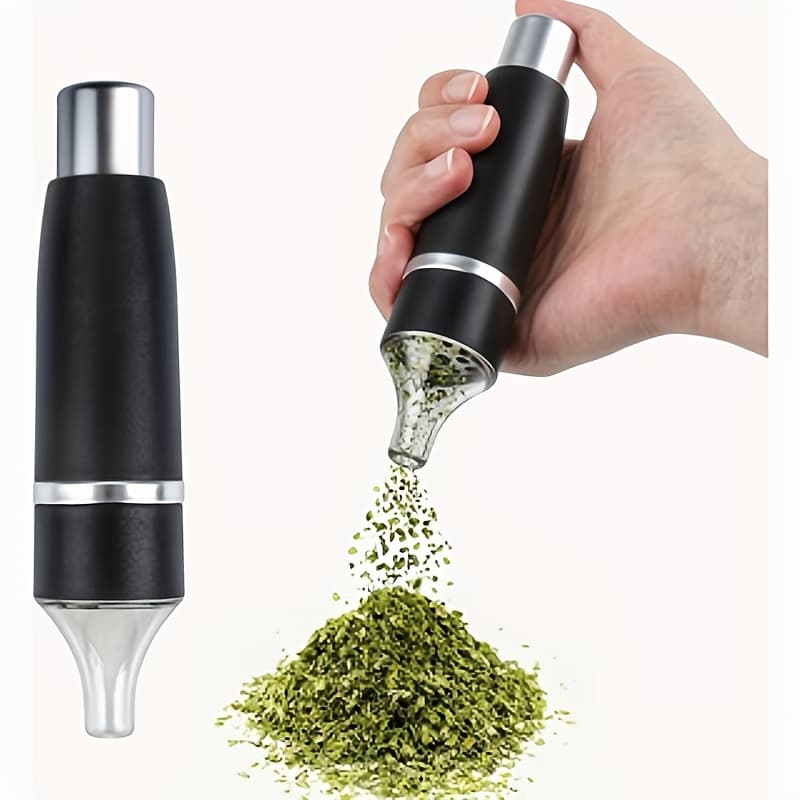 TEMU Is Operated Manually And Does Not Electricity. The Durable Suitable For Spices, Herbs, Grains And - Silvery , A Kitchen Grinder Suitable For Spice Grinding, With A