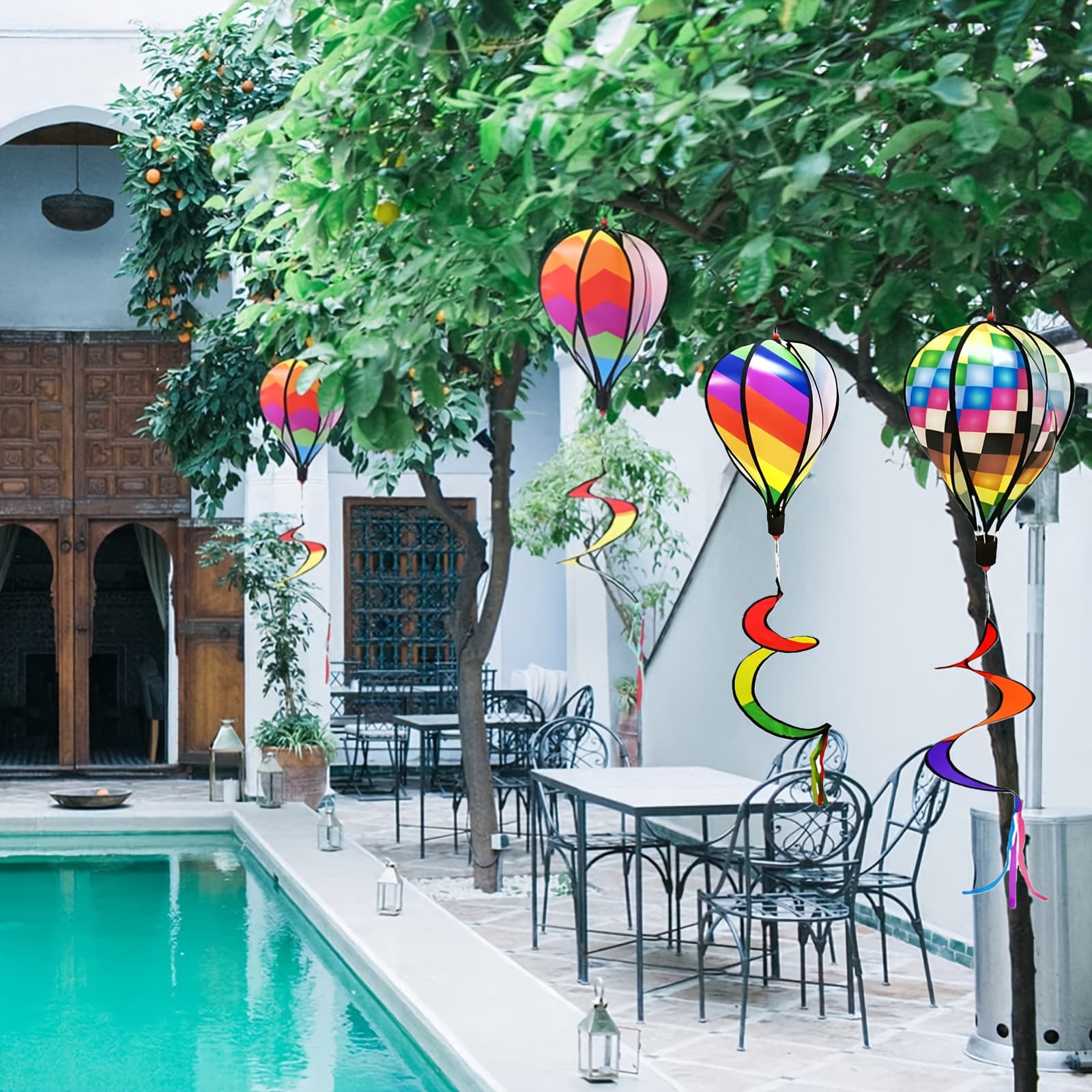 TEMU 3 Windmill Wind Twist Hanging Decorations, Suitable Door, , Garden Decoration, Courtyard Decoration, Party Decoration