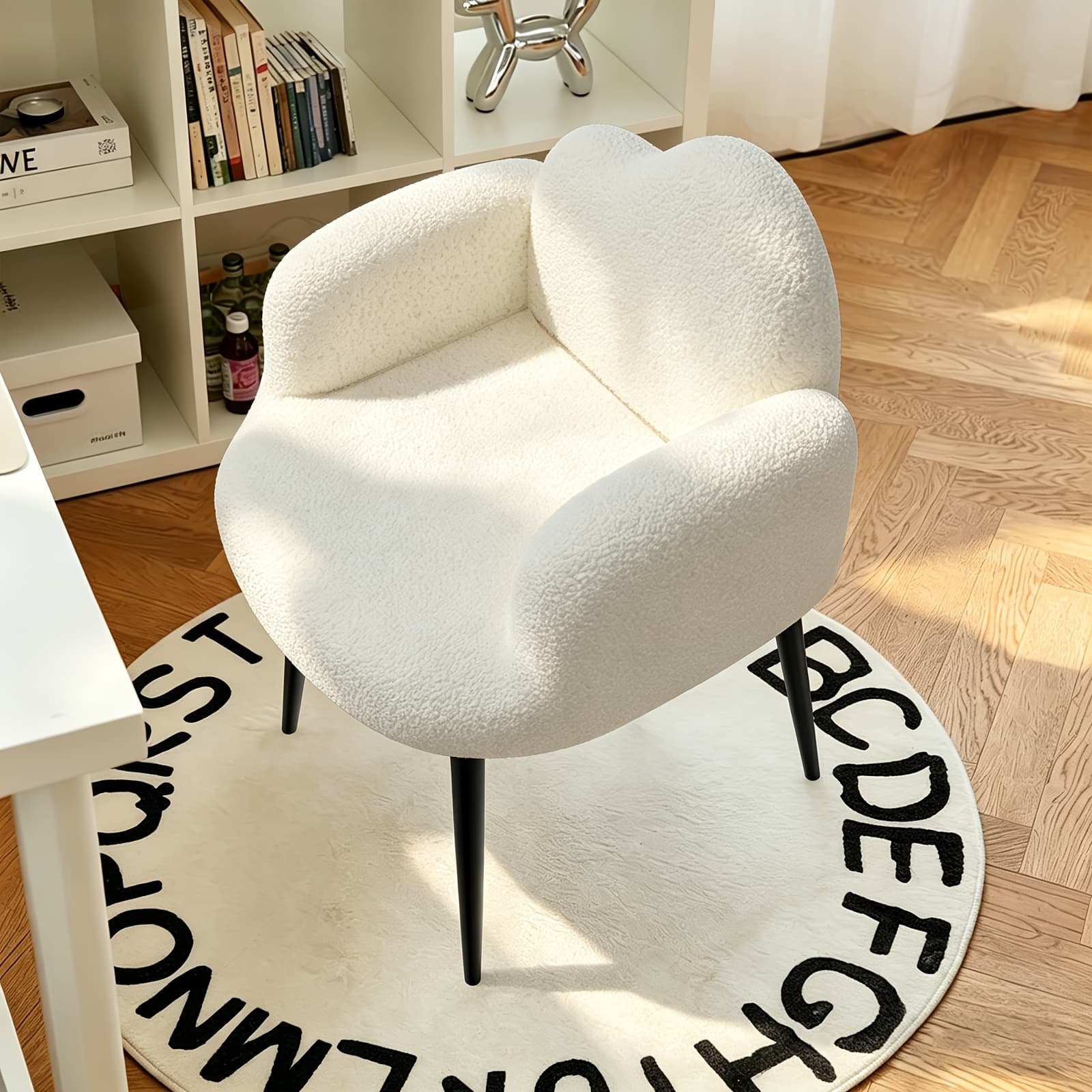 TEMU Vanity Chair, Reading Chair, Cozy Chairs, Modern Accent Chair, Makeup Chair, Chair For Bedroom, Living Room, Study, /easter Gifts
