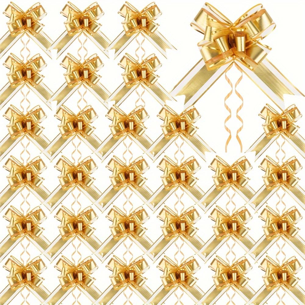 TEMU 30pcs Large Bows For Gift Wrapping, Big Bow For Present, Wedding Decor, Christmas Gifts Decoration For Man, Birthdays, Valentine's Day, Anniversary