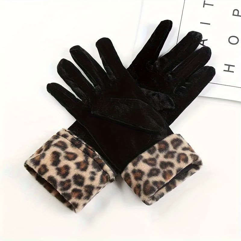 TEMU 1 Pair Of Velvet For Women Cold Protection Gloves Winter And Winter Warm Gloves