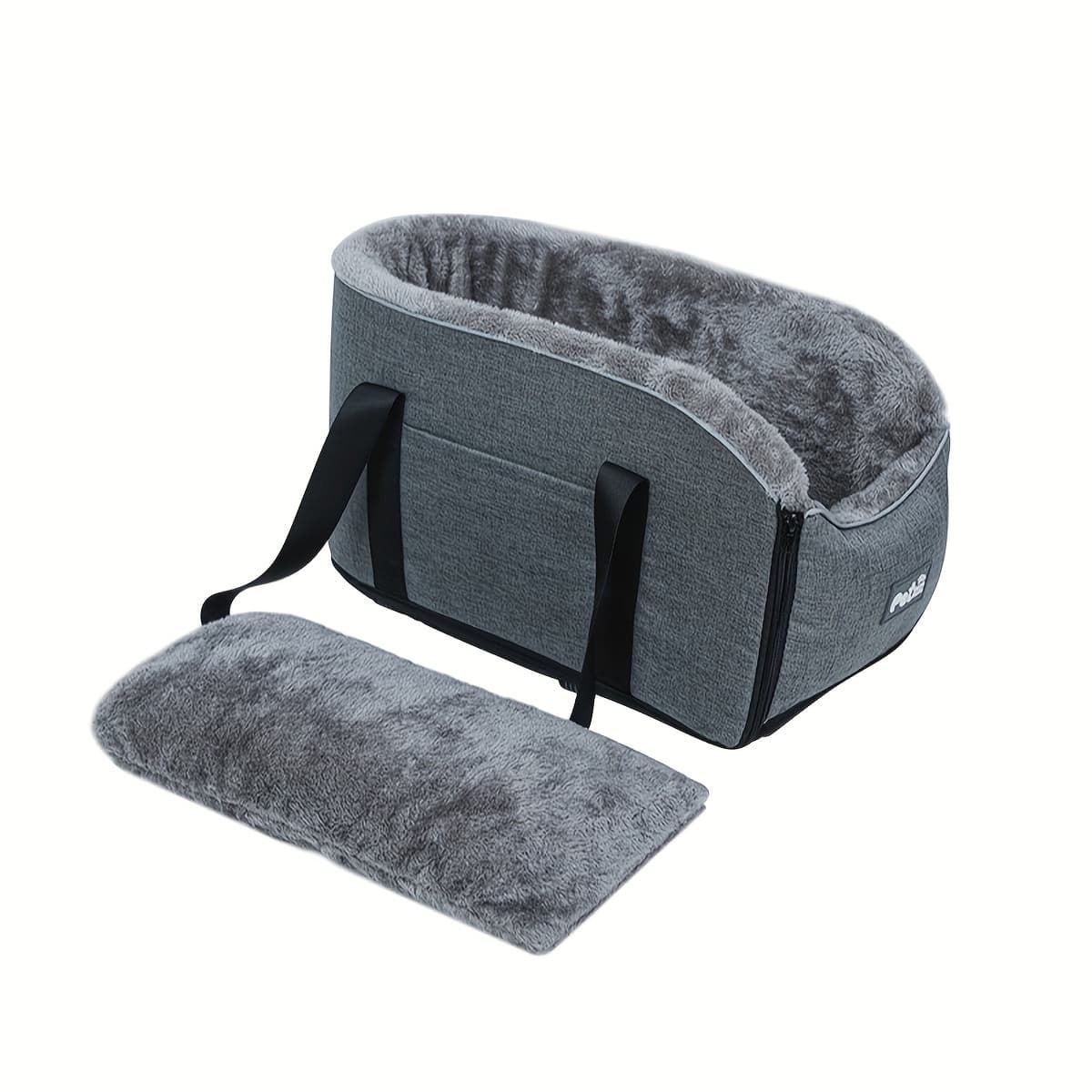 TEMU Pet Car Cat And Dog Bed, Car Center Console Organizer, Cat Bed, Car Mat, Seat Cover, Pet Travel Tote Bag, Suitable For Small To Medium-sized Pets