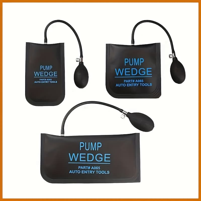 TEMU 3pcs Commercial-grade Bag Kit - Heavy Duty Inflatable Leveling Tool For Auto Door/window Alignment, Unlocking & (powerful Airbag Pump Included)