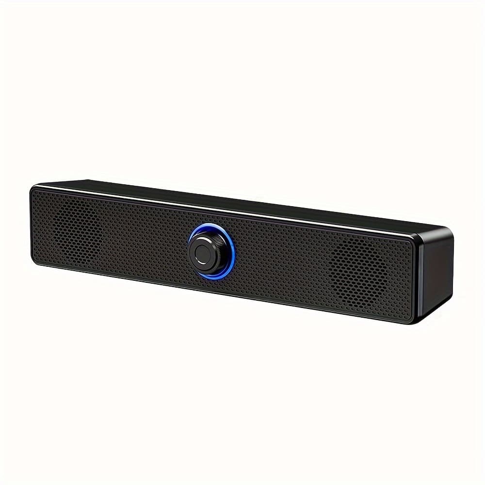TEMU 4d Audio Effect Anti-magnetic , Usb-powered Wired Desktop Speaker With 3.5mm Plug And Independent Volume Control, Stereo Audio Output, Suitable For Computers And Laptops.