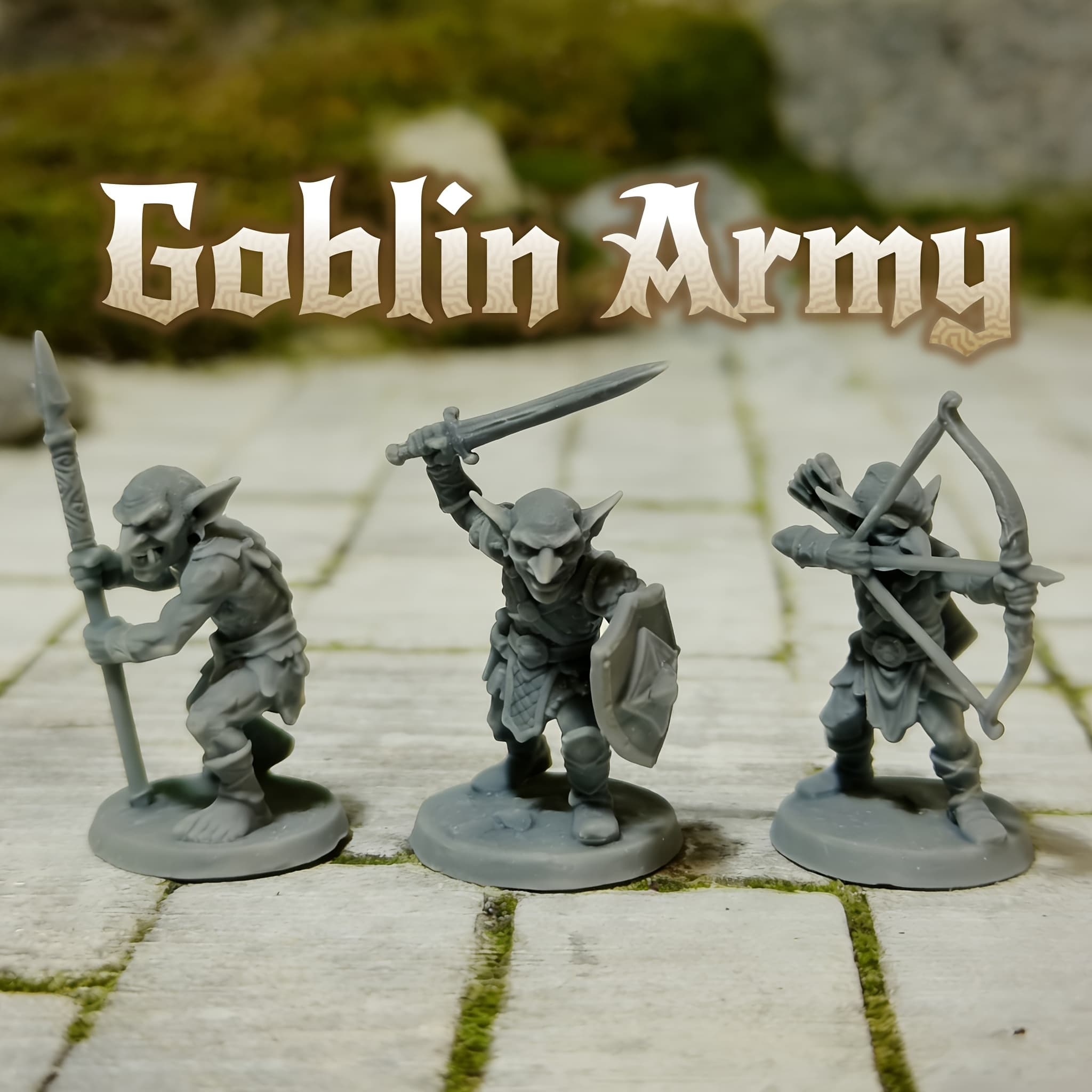 TEMU 3pcs Dnd Goblin Army Miniatures - Suitable For Tabletop Rpg Games, Compatible For Board Game Accessories, Goblin Figures For Role-playing Game Collectors & Hobbyists