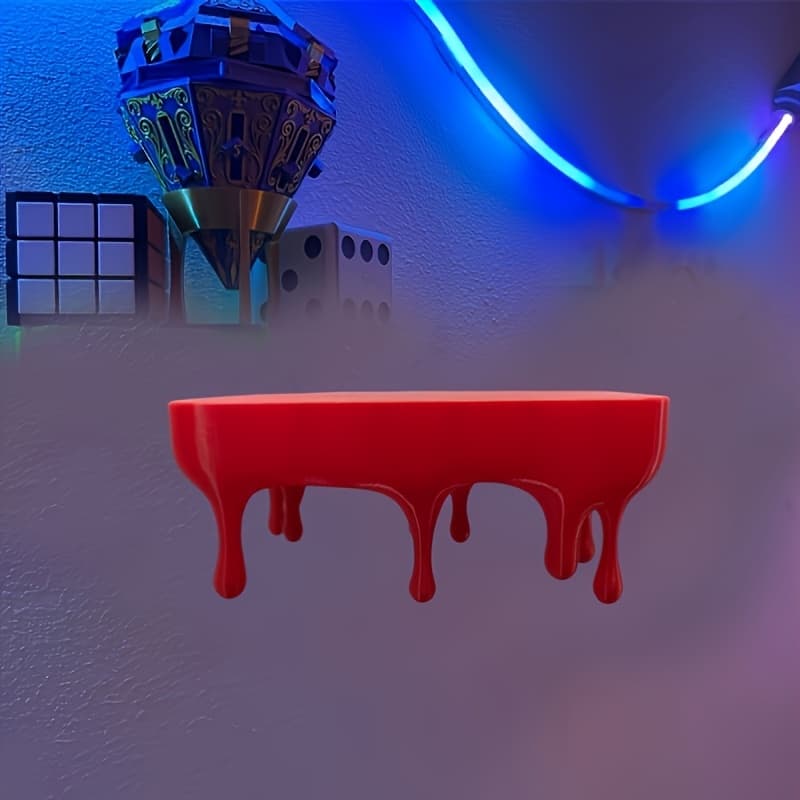 TEMU Drip Shelf (melting Wall Shelf) - A Simple 3d-printed Wall Shelf With A /melting , Perfect For Small Decorations And Collectibles, Floating Shelves