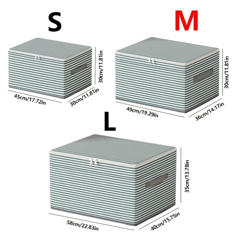 TEMU Large Capacity Fabric Storage Box With Lid For Wardrobe, Foldable Clothes Storage Box For Home And Dorm, Underbed Storage, Home Organization Helper, Under-bed Storage