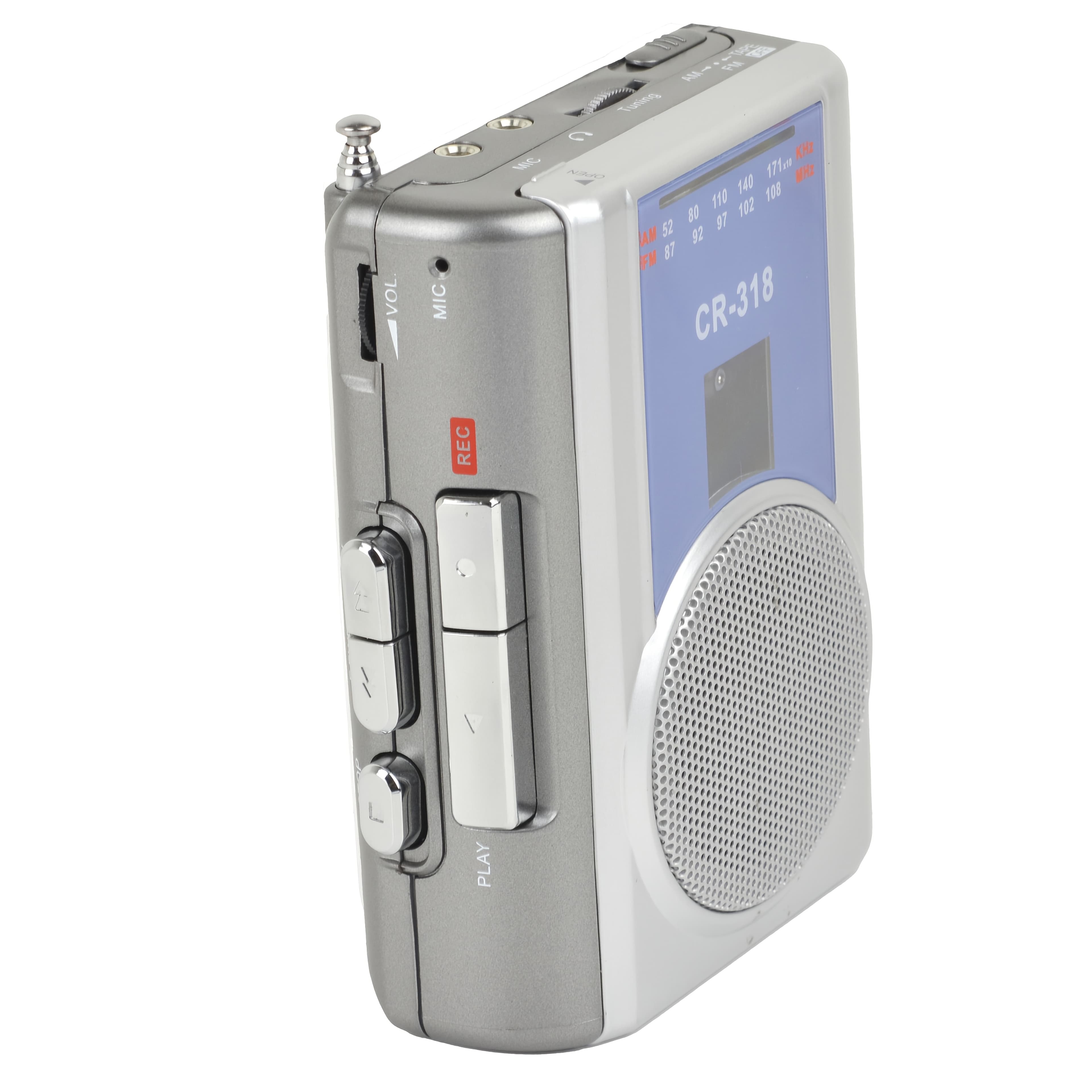 TEMU Portable Cassette Player Am Fm Radio Recorder Player 2 X Aa Batteries/5v Tape Player With Earphone Jack, Built-in Microphone, Loud Speaker For Walking Or Home