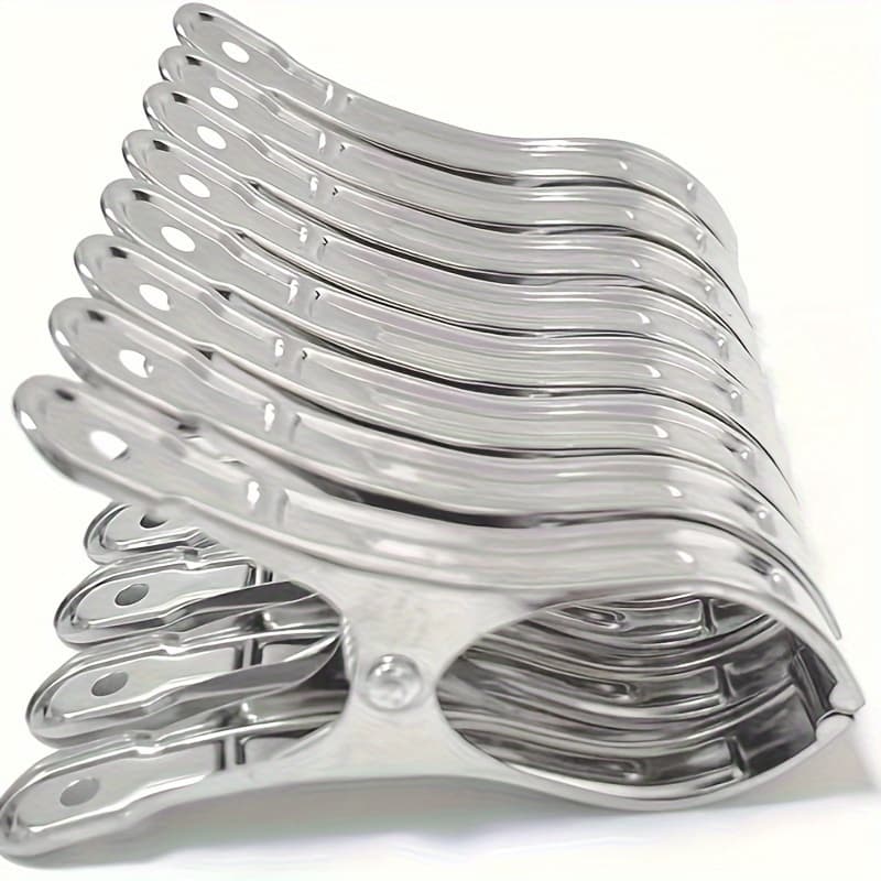 TEMU Large Heavy Duty Clothespins, Towel Clamps, Beach Towel Clamps, Heavy Duty Clamps, Wind Clamps - Easy To Carry, Clothes Pins