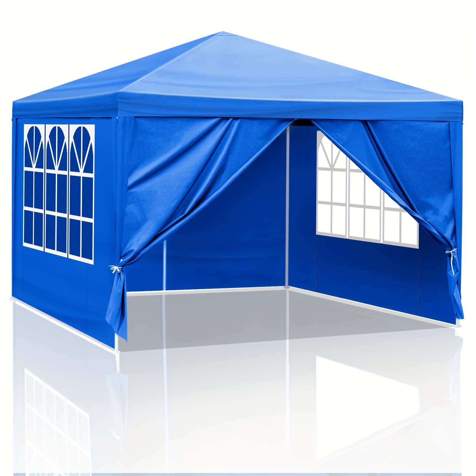 TEMU 10'x10' 0/3/4 Sides Outdoor Canopy Party Wedding Tent Heavy Duty Gazebo White With