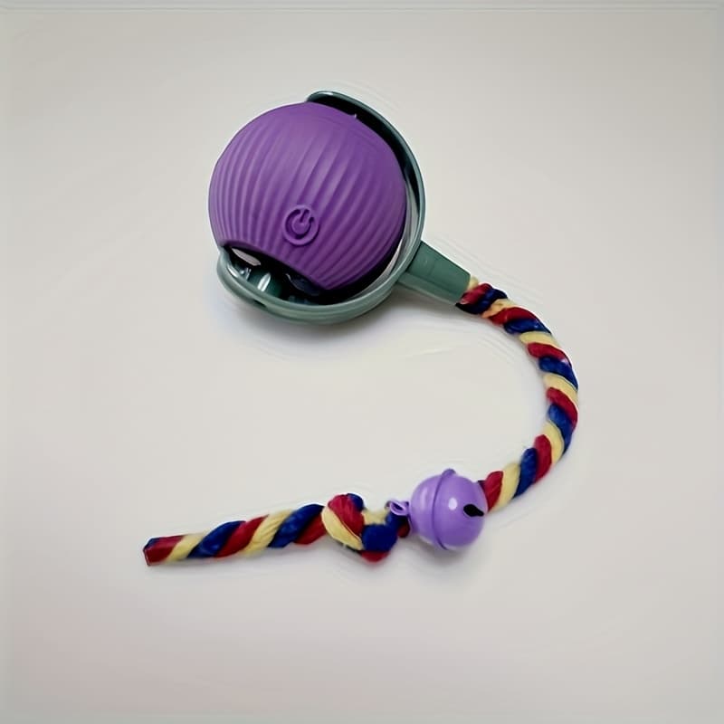 TEMU Rechargeable Cat Toy, Boredom- Ball For Entertainment And For Cats And Dogs, Intelligent Automatic Electric Toy Configuration For Sound And Pet Attention, Colorful Tail To Pets