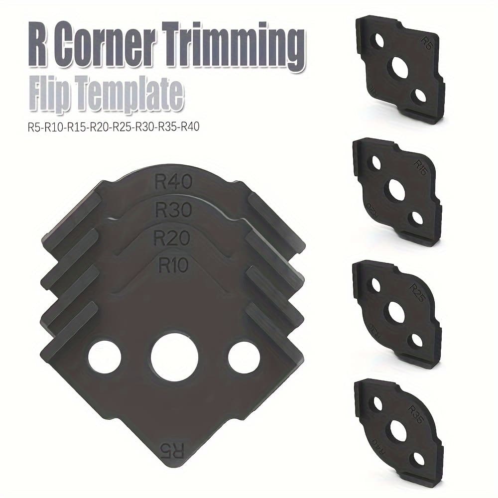 TEMU 4pcs Jig Router Template Set For Woodworking - 8 Unique Corner Radiuses, Durable Plastic/fabric Construction, Woodworking Tools