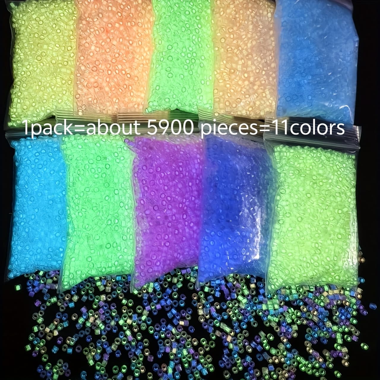 TEMU 5900pcs 2.5mm -the- Seed Beads, 11 Colors, Bohemian Style For Jewelry Making, Fashion Bracelets, Necklaces, Rings & Crafts, Individually Packed Bagged Bead Additions
