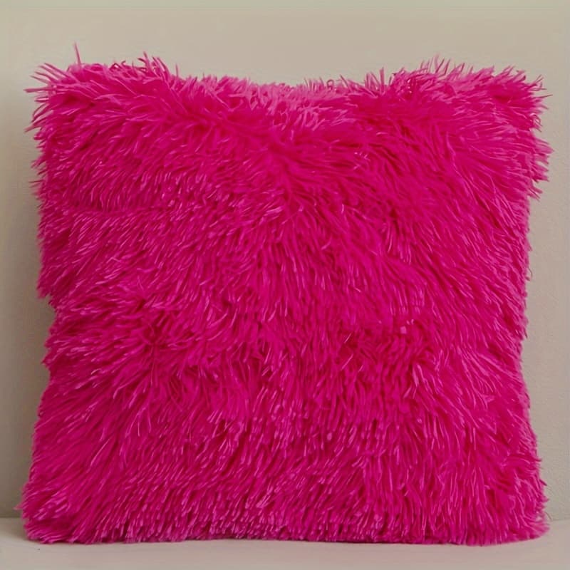 TEMU Pack Of 2 Soft Faux Fur Throw Pillow Covers, Luxury Fluffy Cushion Covers, Shaggy Plush Furry Pillow Cases, Fuzzy Decorative Pillow Covers For Sofa Bed Couch Bedroom
