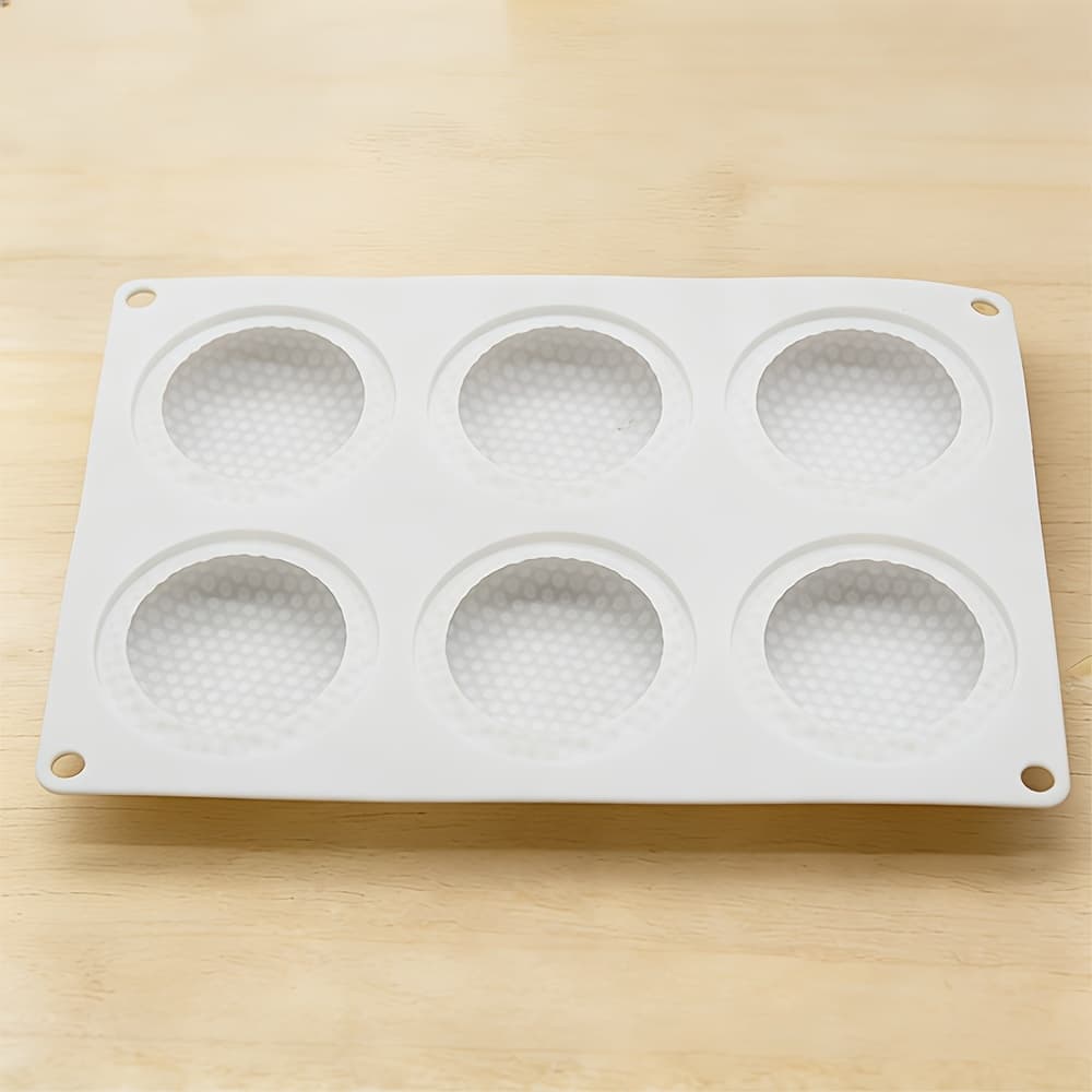 TEMU 1pc Honeycomb Silicone Mold Thickened Round Honeycomb Soap Candle Resin Plaster Mold Creative Flat Round Decoration Tool Homemade Holiday Party Gift