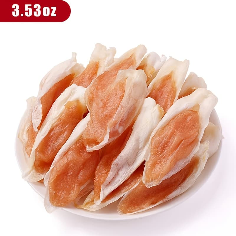 TEMU Crispy Rabbit Ear Chicken Duo To And Texture Each Bite Combines Crispness And Chewiness An Snack To Help Enhance Interaction And Serve As A Daily High-frequency Reward For Your Pet