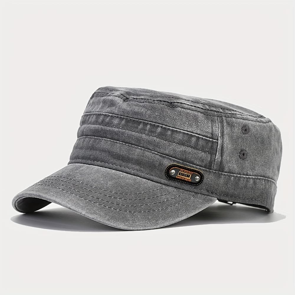 TEMU Retro Flat Brim Long Brim Hat, Outdoor Casual Sports Baseball , Men Women Comfortable Versatile Flat , Outdoor Fishing Wide Brim Hat, Optional, All Suitable, Truck Driver Bent Brim Hat
