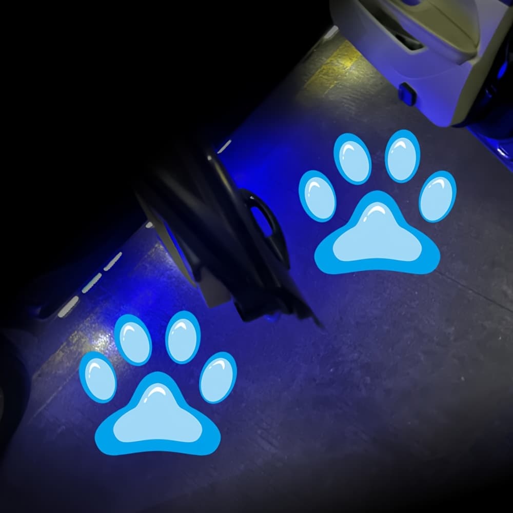 TEMU 2pcs Door Light Logo Led Projector Car Door Step Courtesy Welcome Lights Cute Pattern Projection Light Festive Atmosphere Door Night Light