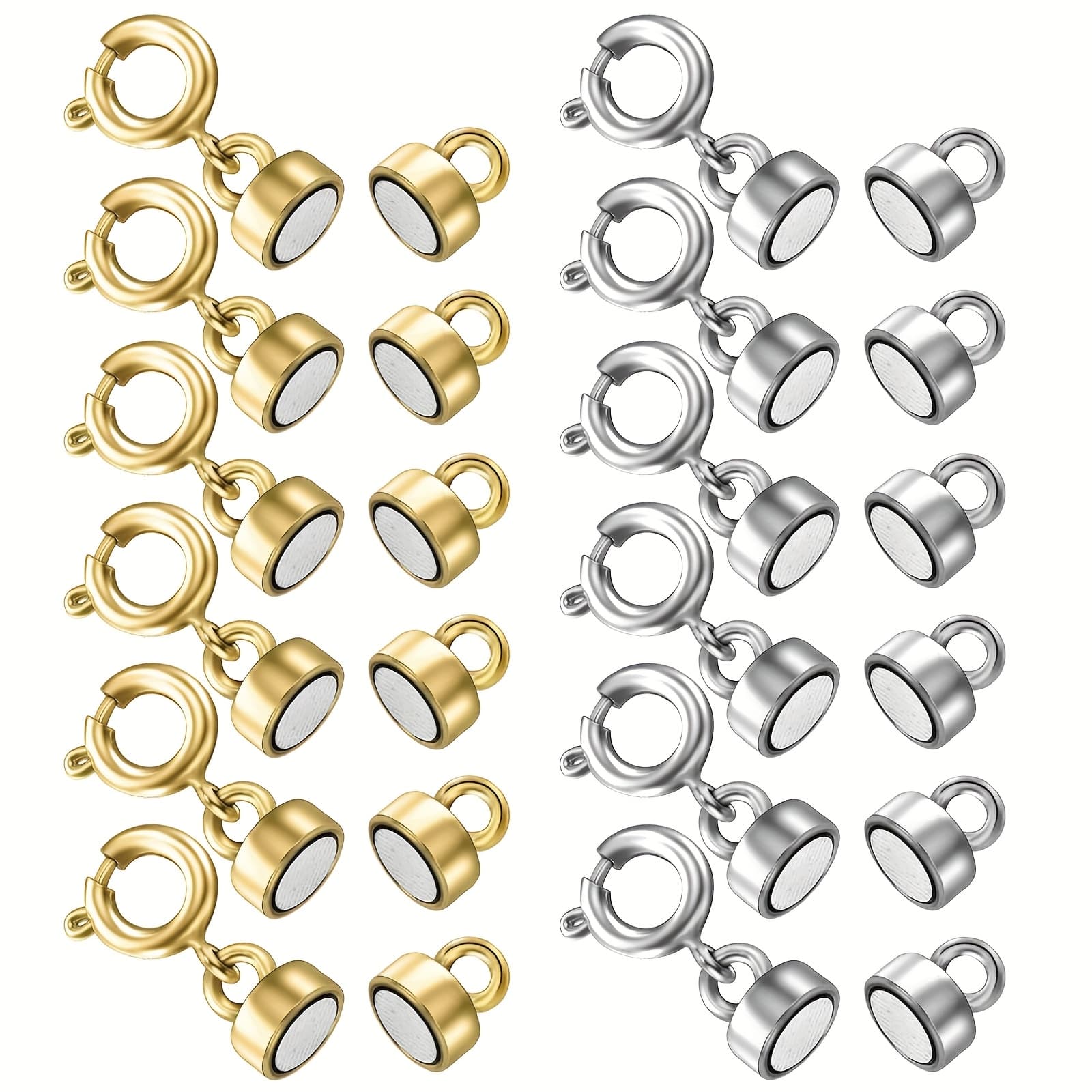 TEMU Magnetic Jewelry Clasps For Necklace Extender And Layering, Multiple Styles Magnetic Clasps For Necklace Bracelet Anklet