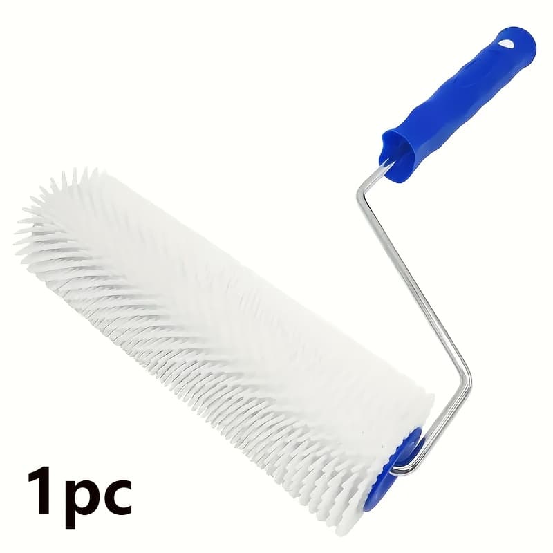 TEMU 1pc 9-inch Spiked Paint Roller For Cement Floors - Metal & Plastic Construction - 1/2 Inch Nap - Durable Concrete Roller For Application On Concrete Floors