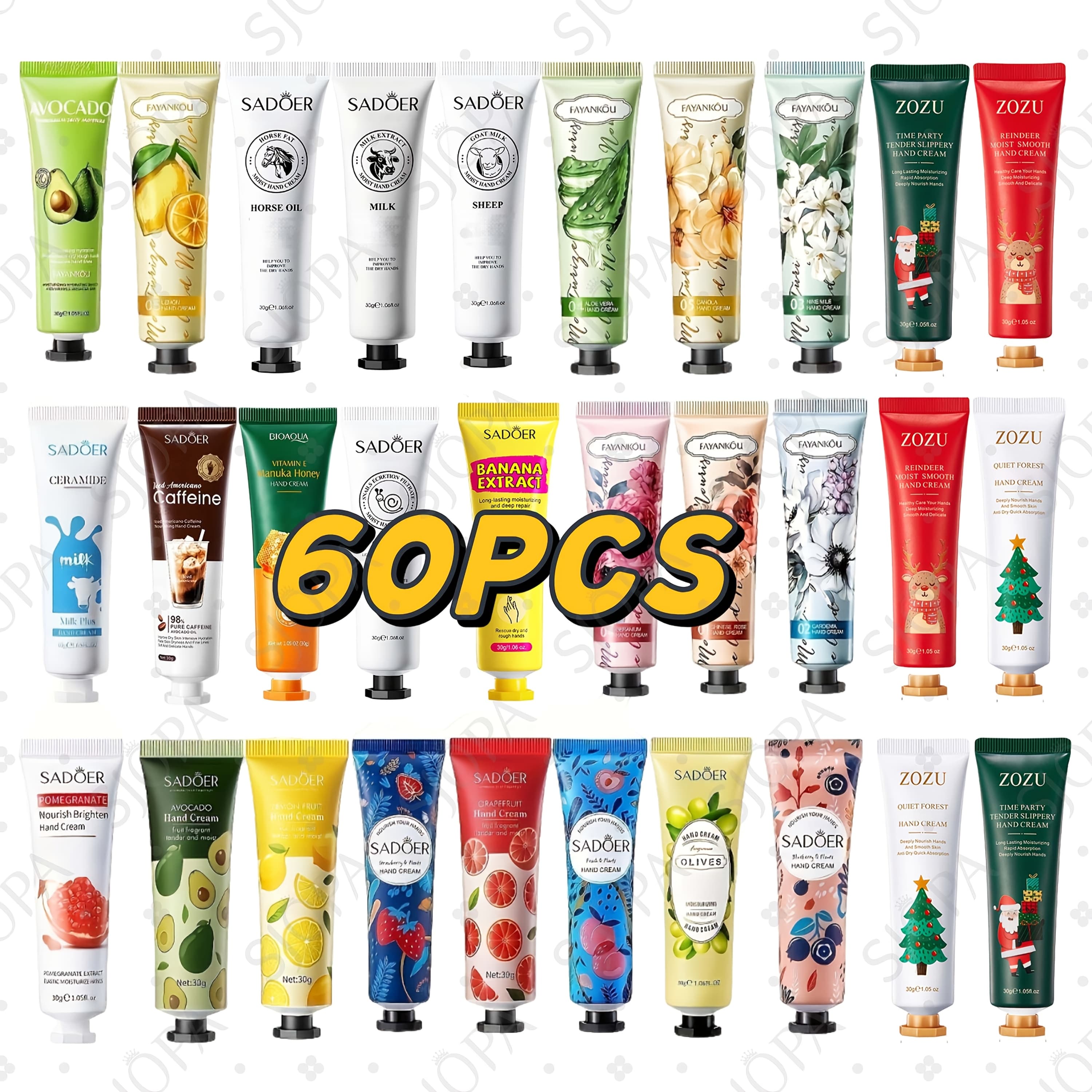 TEMU [local Warehouse] 60pcs Hand Cream, Natural Plant Fragrance, Designed For Dry And , Moisturizes Hands, Travel-size Hand Lotion, Large Gift For Colleagues, Perfect New Year Gift